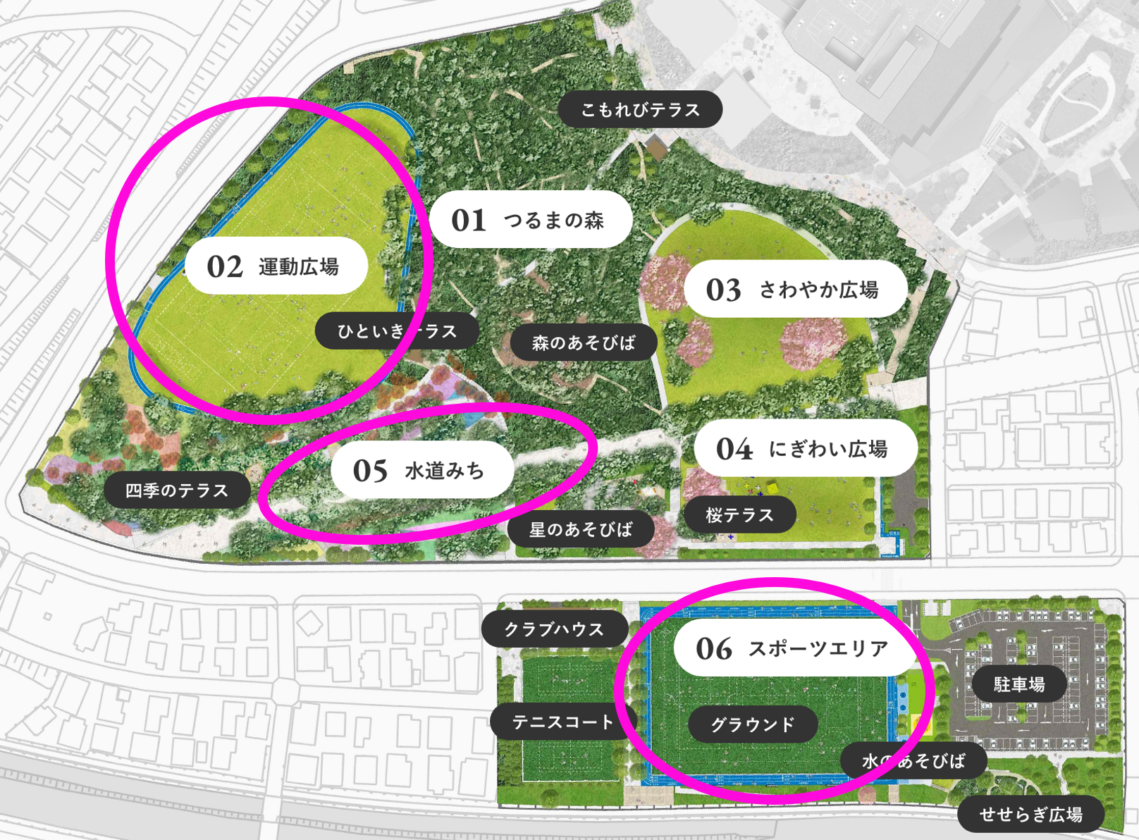 鶴間公園全体マップ